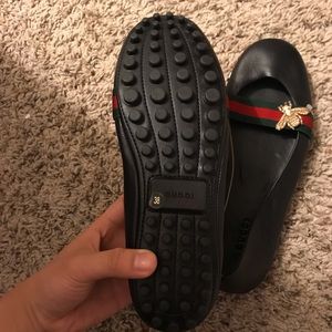 Gucci Shoes - Gucci Flats Web Stripe Bee size 38 Gucci Shoes - Gucci Flats Web Stripe Bee size 38